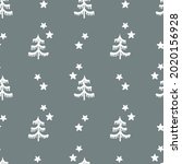 seamless background winter tree ... | Shutterstock .eps vector #2020156928