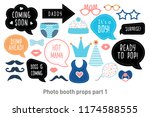 baby shower photo booth props.... | Shutterstock . vector #1174588555
