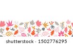 autumn leaves seamless vector... | Shutterstock .eps vector #1502776295