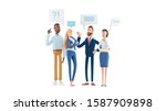 business teamwork concept. 3d... | Shutterstock . vector #1587909898