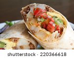 Close Up Of Half Burrito