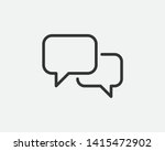 talk bubble speech icon. blank... | Shutterstock .eps vector #1415472902