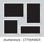 set of blank photos for collage.... | Shutterstock .eps vector #1775693825