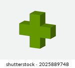 green plus sign. vector icon.... | Shutterstock .eps vector #2025889748