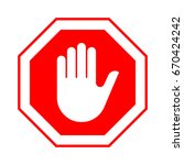 stop do not enter stop red sign ... | Shutterstock .eps vector #670424242