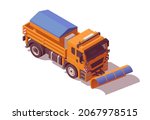 Isometric Snow Plow Truck....
