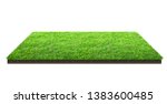 Green grass field isolated on...