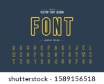 yellow line font and round... | Shutterstock .eps vector #1589156518