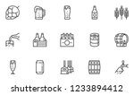 Brewery Vector Line Icons Set....