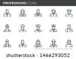 professions vector line icons... | Shutterstock .eps vector #1466293052