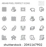 fabric. simple vector line... | Shutterstock .eps vector #2041167902