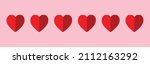 red hearts paper cut banner... | Shutterstock .eps vector #2112163292