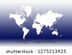 white shadowed world map on... | Shutterstock . vector #1275213925