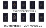 magical tarot cards deck set.... | Shutterstock .eps vector #2047040822
