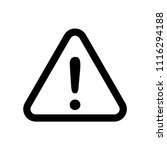 warning icon vector icon.... | Shutterstock .eps vector #1116294188