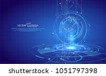 three dimensional interface... | Shutterstock .eps vector #1051797398