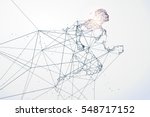 running man network connection... | Shutterstock .eps vector #548717152
