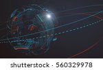 futuristic globalization... | Shutterstock .eps vector #560329978