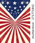 an american vintage flag with a ... | Shutterstock .eps vector #171771842