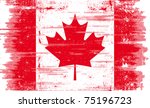 Canadian Grunge Flag. A...