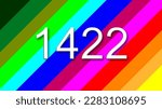 1422 colorful rainbow background year number