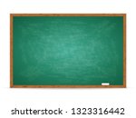 Realistic Green Chalkboard With ...