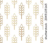 wheat seamless pattern. bakery... | Shutterstock .eps vector #2045135165