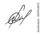 autograph hand drawn.... | Shutterstock .eps vector #2055413072