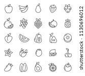 set of fruits plant icon with... | Shutterstock .eps vector #1130696012