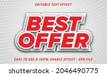 best offer editable text effect ... | Shutterstock .eps vector #2046490775