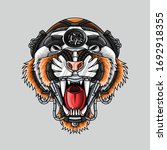 tiger robotic head for any... | Shutterstock .eps vector #1692918355