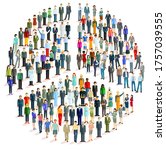 large group of people in the... | Shutterstock .eps vector #1757039555
