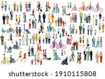 large crowd  group of people... | Shutterstock .eps vector #1910115808