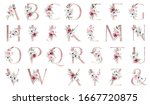 Alphabet  Floral Set Letters...