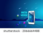 metaverse  virtual reality... | Shutterstock .eps vector #2066664488