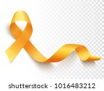 realistic gold ribbon ... | Shutterstock .eps vector #1016483212