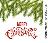 merry christmas card with... | Shutterstock . vector #541052818