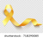 realistic gold ribbon ... | Shutterstock .eps vector #718290085