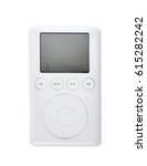 Small photo of Ljubljana, Slovenia - March 15, 2017: Old Apple iPod Classic 3rd Generation 15Gb 2003 mp3 player. Vintage used and worn white Apple iPod mp3 player isolated on white background.