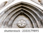 Architectural details. Reghin Lutheran Church or Evangelical Church. Romania.