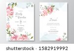 beautiful floral wreath wedding ... | Shutterstock .eps vector #1582919992