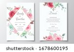 wedding invitation card with... | Shutterstock .eps vector #1678600195
