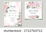 elegant wedding invitation card ... | Shutterstock .eps vector #1712763712