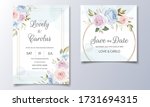 beautiful floral frame wedding... | Shutterstock .eps vector #1731694315