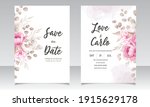 wedding invitation card with... | Shutterstock .eps vector #1915629178