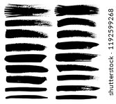 set of brush stroke  black ink... | Shutterstock .eps vector #1192599268