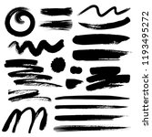 set of brush stroke  black ink... | Shutterstock .eps vector #1193495272