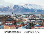 Scenery view of Reykjavik the capital city of Iceland in late winter season. Reykjavik is one of Europe
