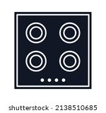 ceramic hob symbol with 4... | Shutterstock .eps vector #2138510685