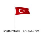 Turkish flag isolated over...